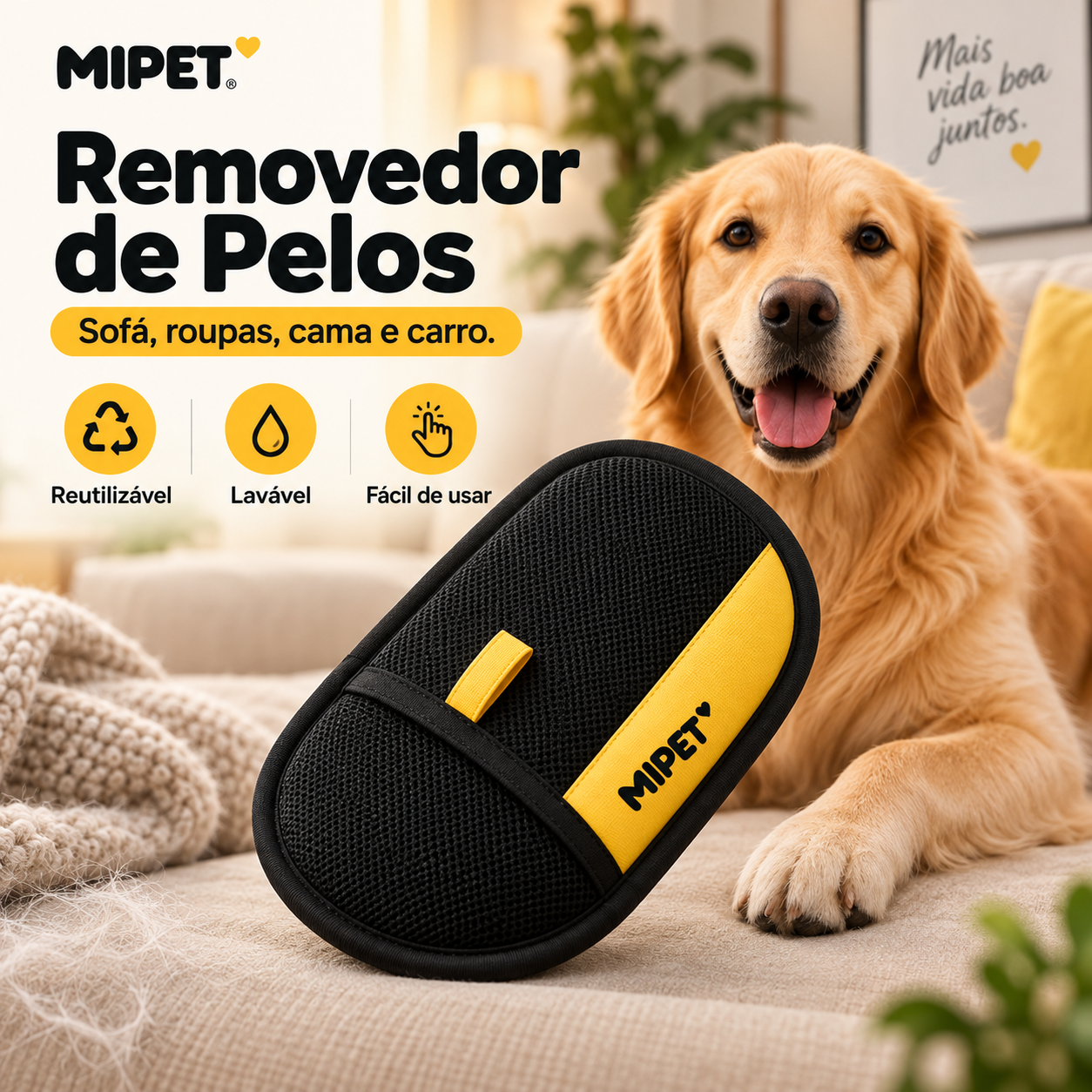 MIPET PeloZero™ Removedor de Pelos Reutilizável
