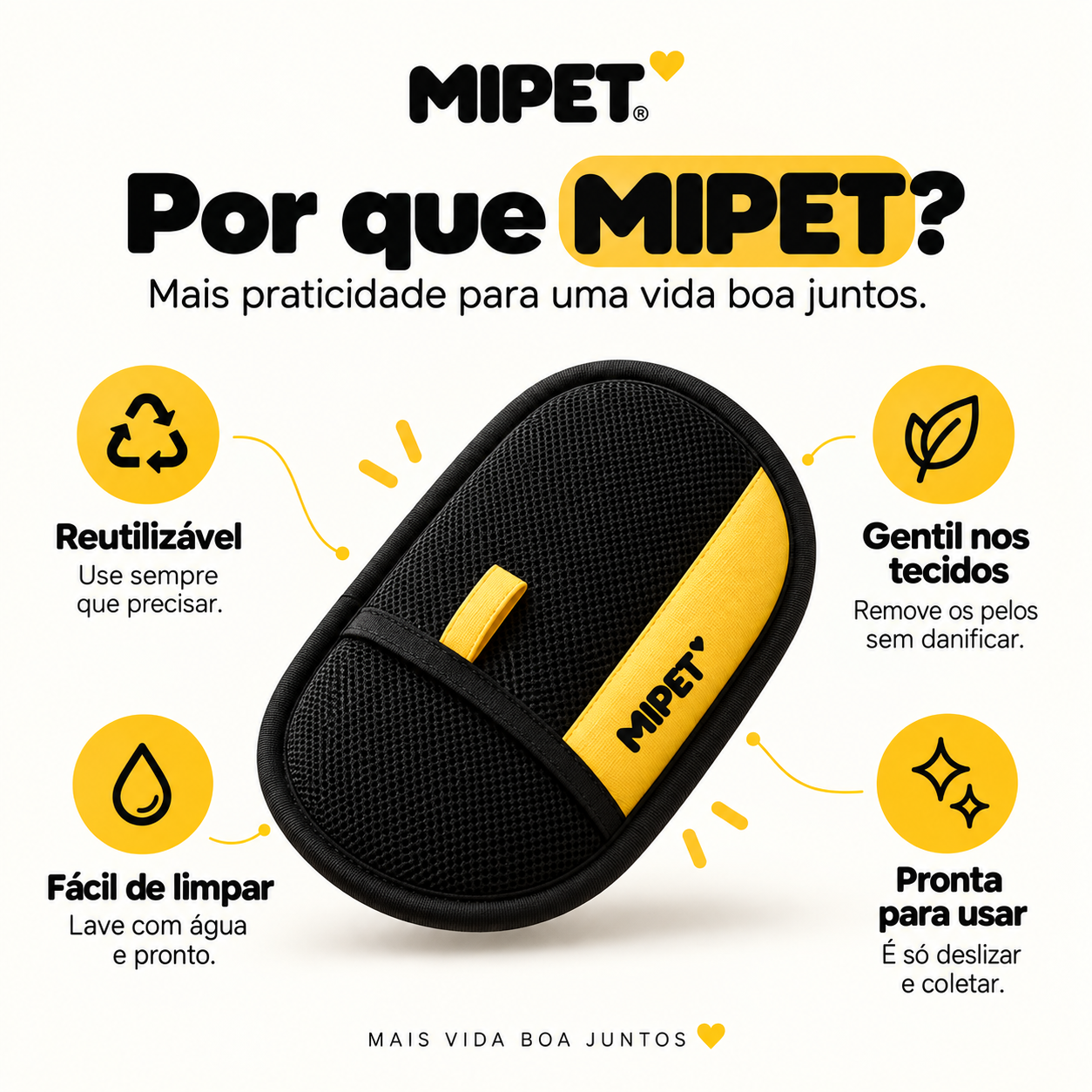 MIPET PeloZero™ Removedor de Pelos Reutilizável