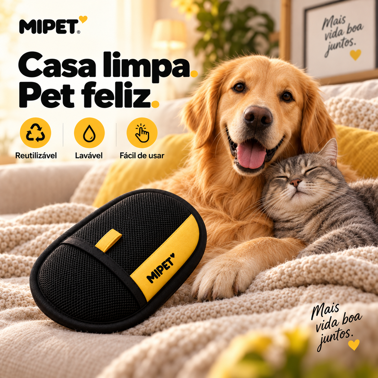 MIPET PeloZero™ Removedor de Pelos Reutilizável